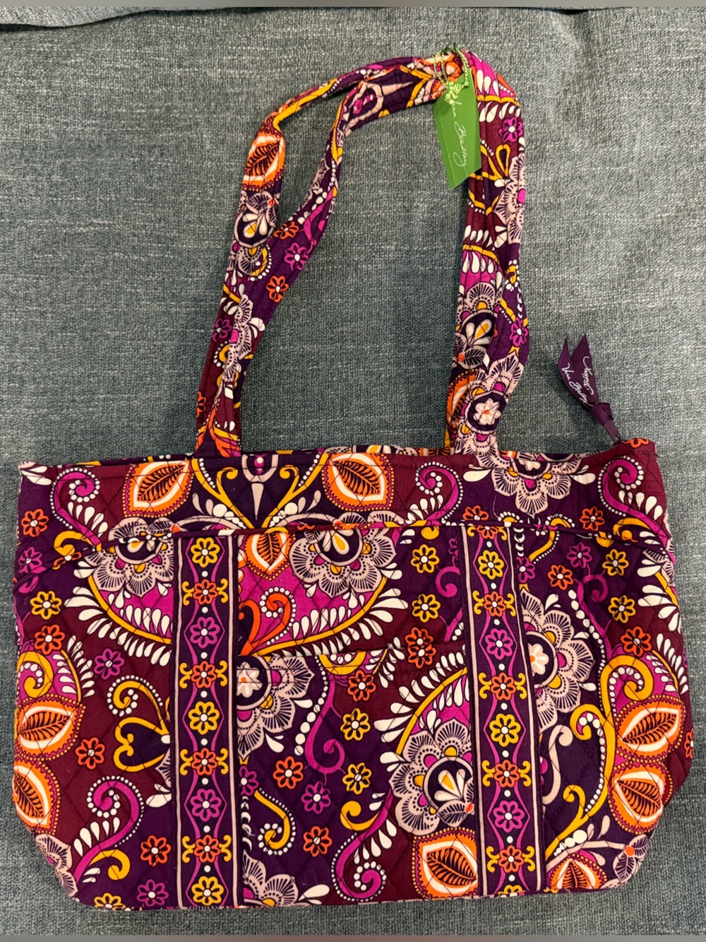 Vera Bradley Purple Multi Paisley Quilted Tote